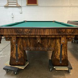 9 foot Brunswick Kling Pool Table - Circa 1900
