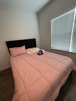 queen size bed frame and mattress for sale