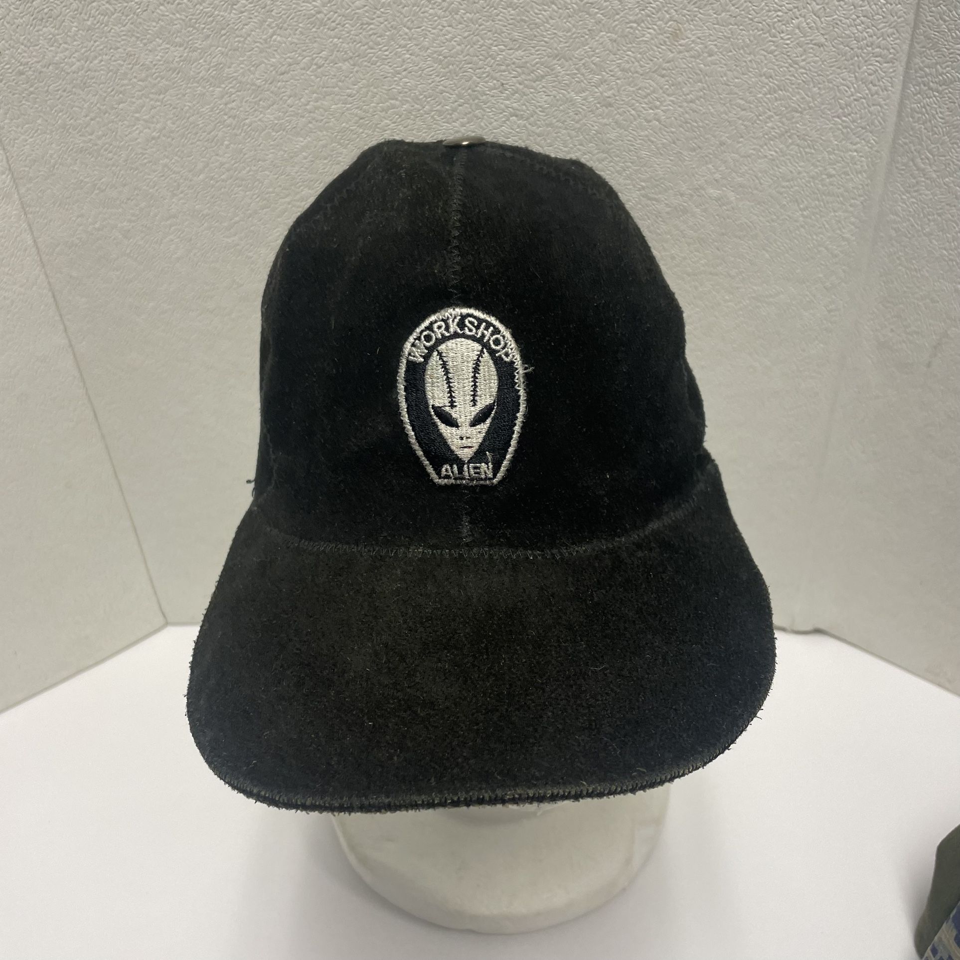 Vintage ALIEN WORKSHOP SKATEBOARD StrapBack Hat Cap Leather Floppy - Black -RARE