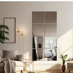 Peel and stick mirrors qty 8