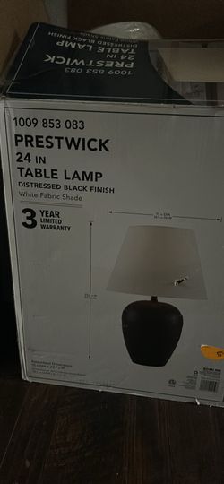 black table lamp