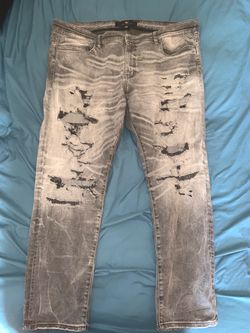Jordan Craig Gray Distressed Jeans