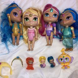 Shimmer & Shine Genie Dolls & Figures toy lot from the TV Show