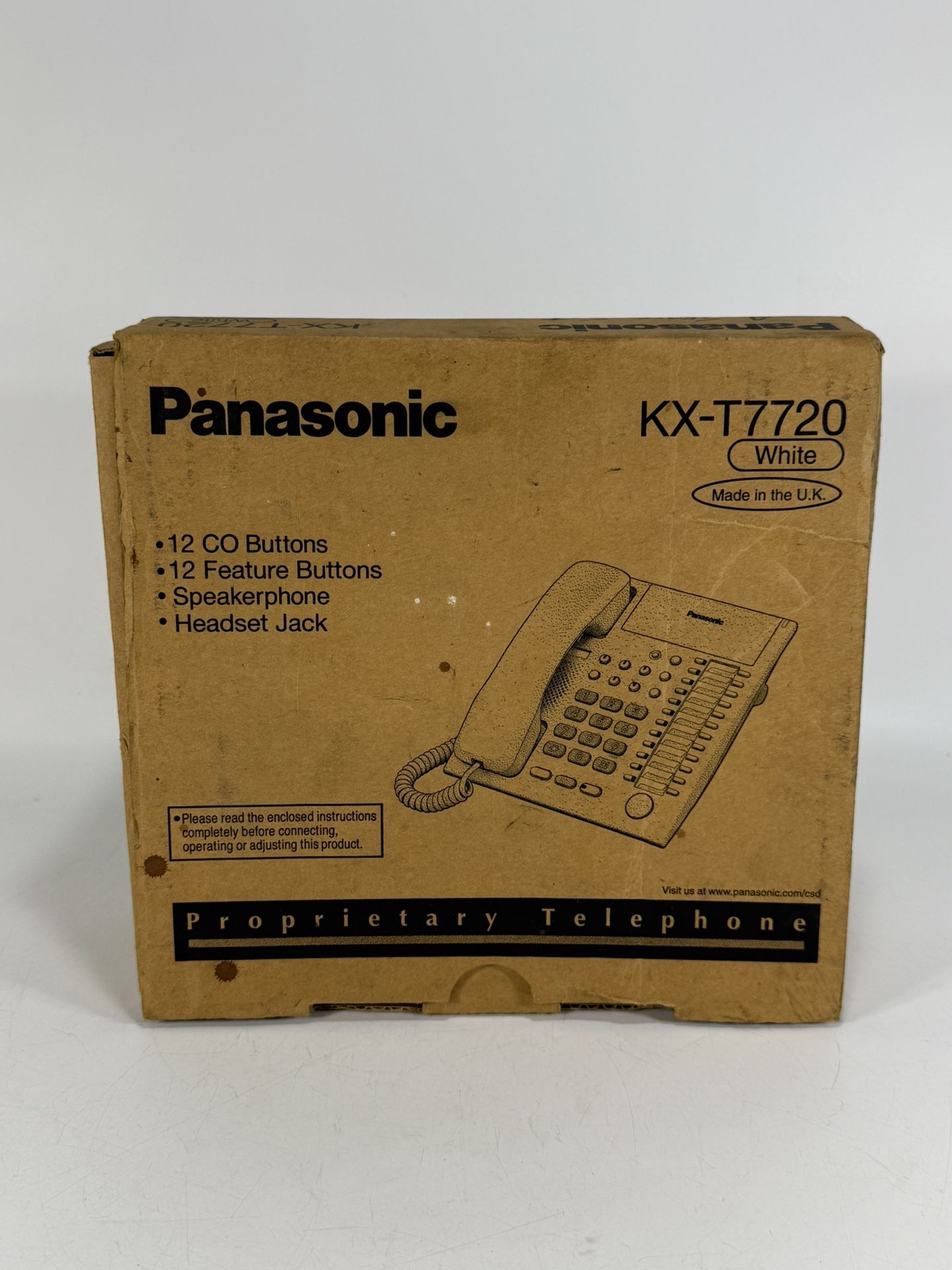 Panasonic KX T7720 White 12 CO Line Keys Wired Speakerphone ~ Made in UK