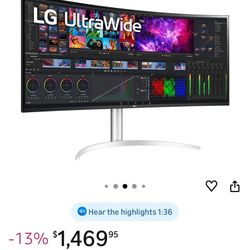 LG Ultra Wide Curved Monitor. Perfect Condition.