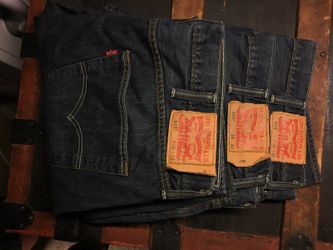 3 pairs of LEVI 501 Denim Jeans 38w x 32L