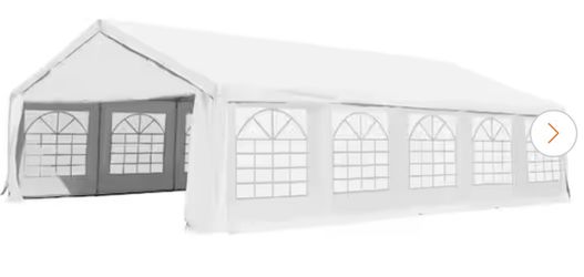32 ft. x 20 ft. Large Outdoor Canopy Party Tent with Removable Protective Sidewalls and Versatile 