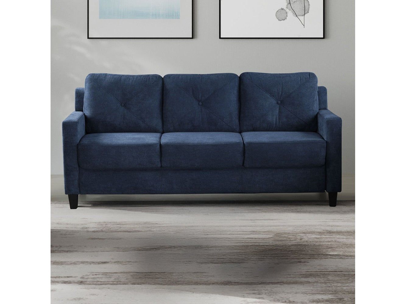 Horatio Navy Chenille Sofa