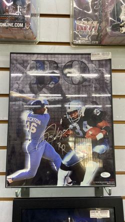 Bo Jackson Signed Dual Sport Photo JSA (cmp127027)