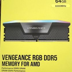 Corsair VENGEANCE RGB 64GB (2x32GB) DDR5 DRAM 6000MT/s CL30 Memory Kit