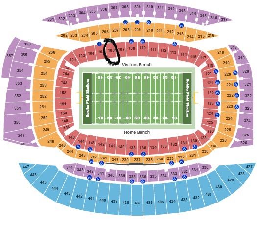 2 Tickets 8/26 CHICAGO BEARS vs Buffalo Bills Lower level SEC 106 near 30 Yard Line!