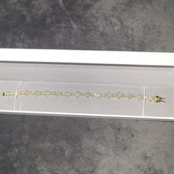 7 INCH 925 SILVER Gold Plated Moissanite Bracelet