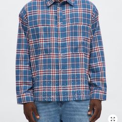 Men Rhinestone Flannel 