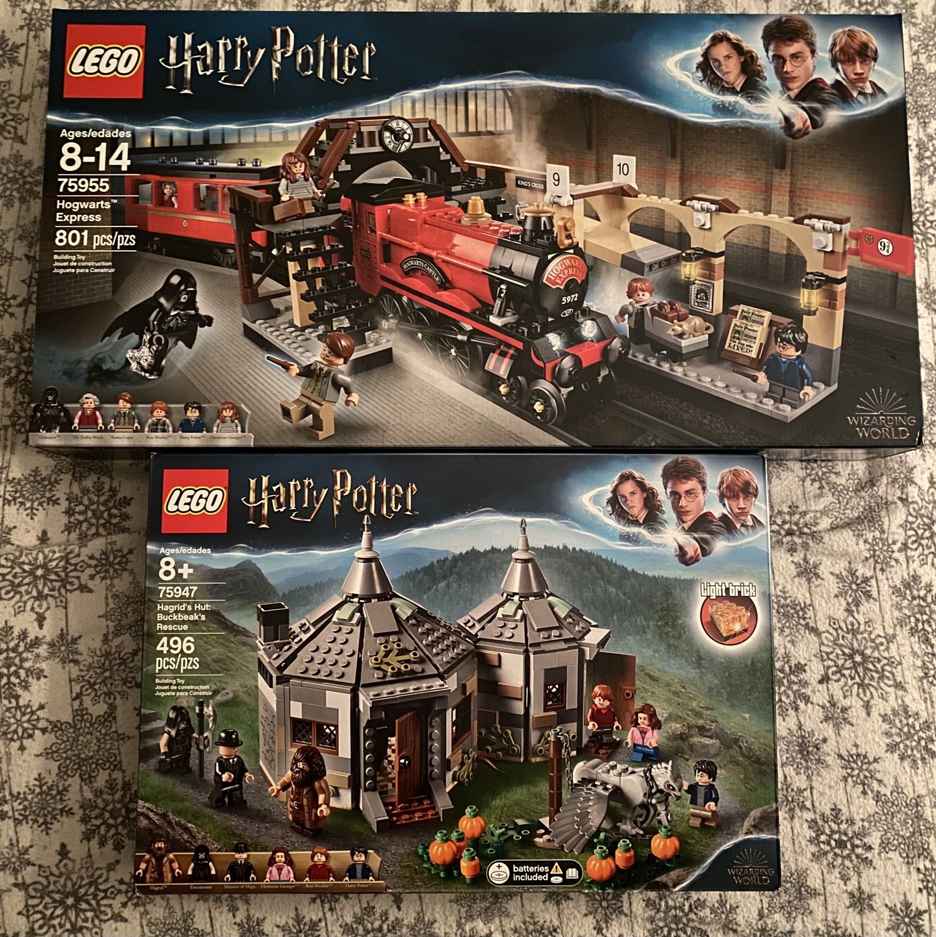 LEGO BUNDLE Harry Potter Express Train And Hagrids Hut Brand New