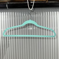 25 Velvet Non-Slip Slim Closet Hangers (Teal)