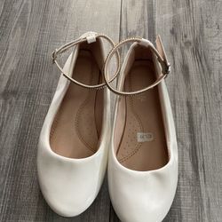 Girls White Flats