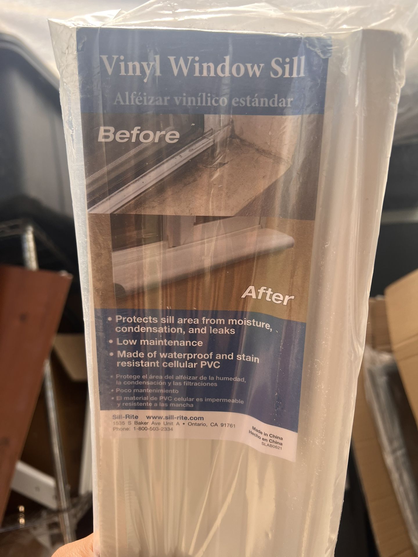 6- Sill-Rite Standard Streamline 4 in. x 72 in. x 1 in. Vinyl Window Sill