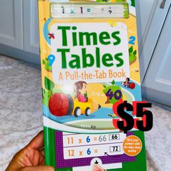 $5 Times Table Multiplication book A pull -the-tab Book  in great condition