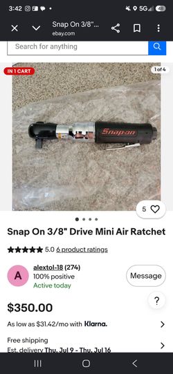 Snap on 3/8 air ratchet far 2505