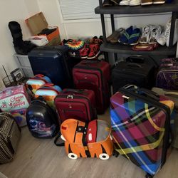 lots of luggage and carry in bags