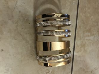 Gold cuff bracelet