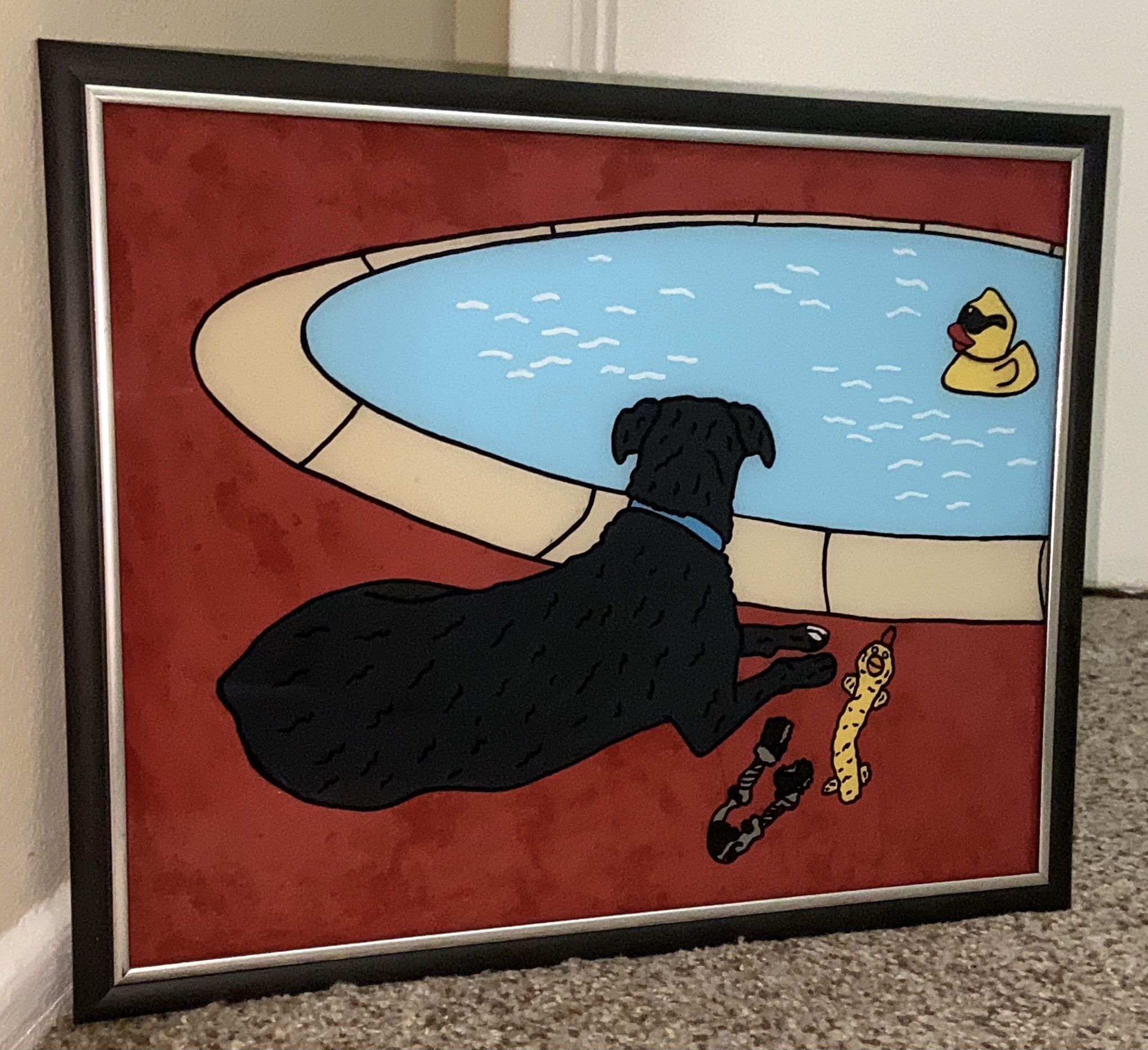 Glass Paintings Family, Friends, Pets, Anime & Cartoon Portraits Available LOCATED IN COVINA