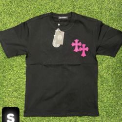 Black And Pink Chrome Heart Shirt Size Small 