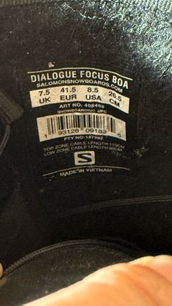 Salomon “Response” Boa snowboard boots 8,5 Men’s