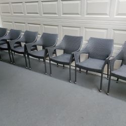 8 outdoor patio wicker stackable chairs