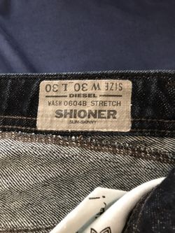 Diesel jeans size and model describing on the pictures