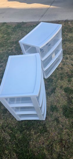 2  3-Drawers Plastic Carts