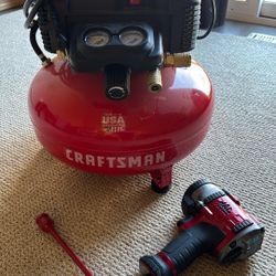 Air Compressor Torque Runner And Mac Tools Impact Drill Wrench 