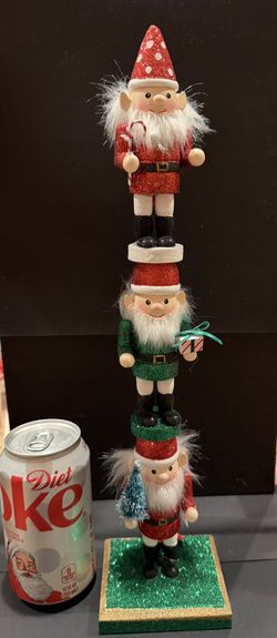 Elves Christmas Wooden Tower Decoration 