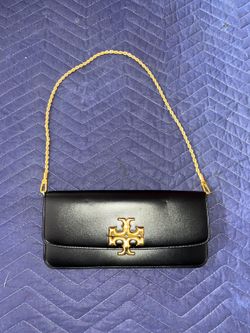 Tory Burch Eleanor Black Leather Shoulder/ Clutch