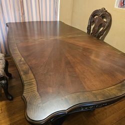 Solid Wood Table With Chairs