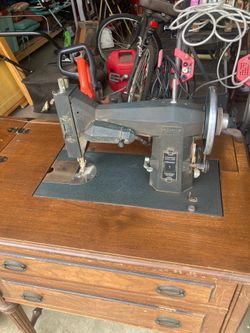 Vintage sewing machine table