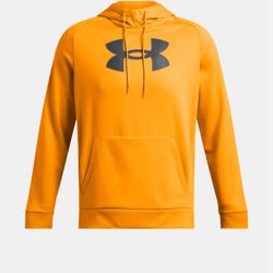 Under Armour Orange Hoodie Men Size Medium 