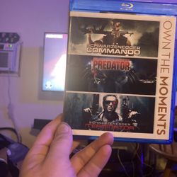 Commando Predator And Terminator  Blue Ray Dvds