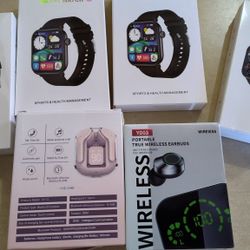 Smartwatch Ear Buds Pair To Any Brand Phone 