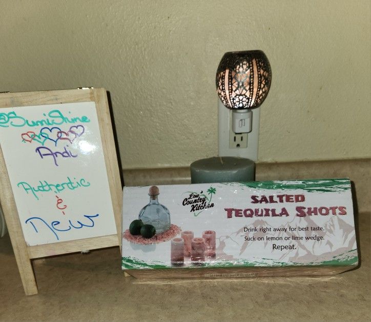 4-PC SET Himalayan Pink Salt Shot Glasses, 1.5 Ounce, BNIB