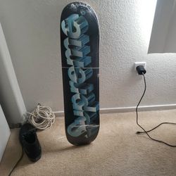 Supreme skateboard deck chrome and black