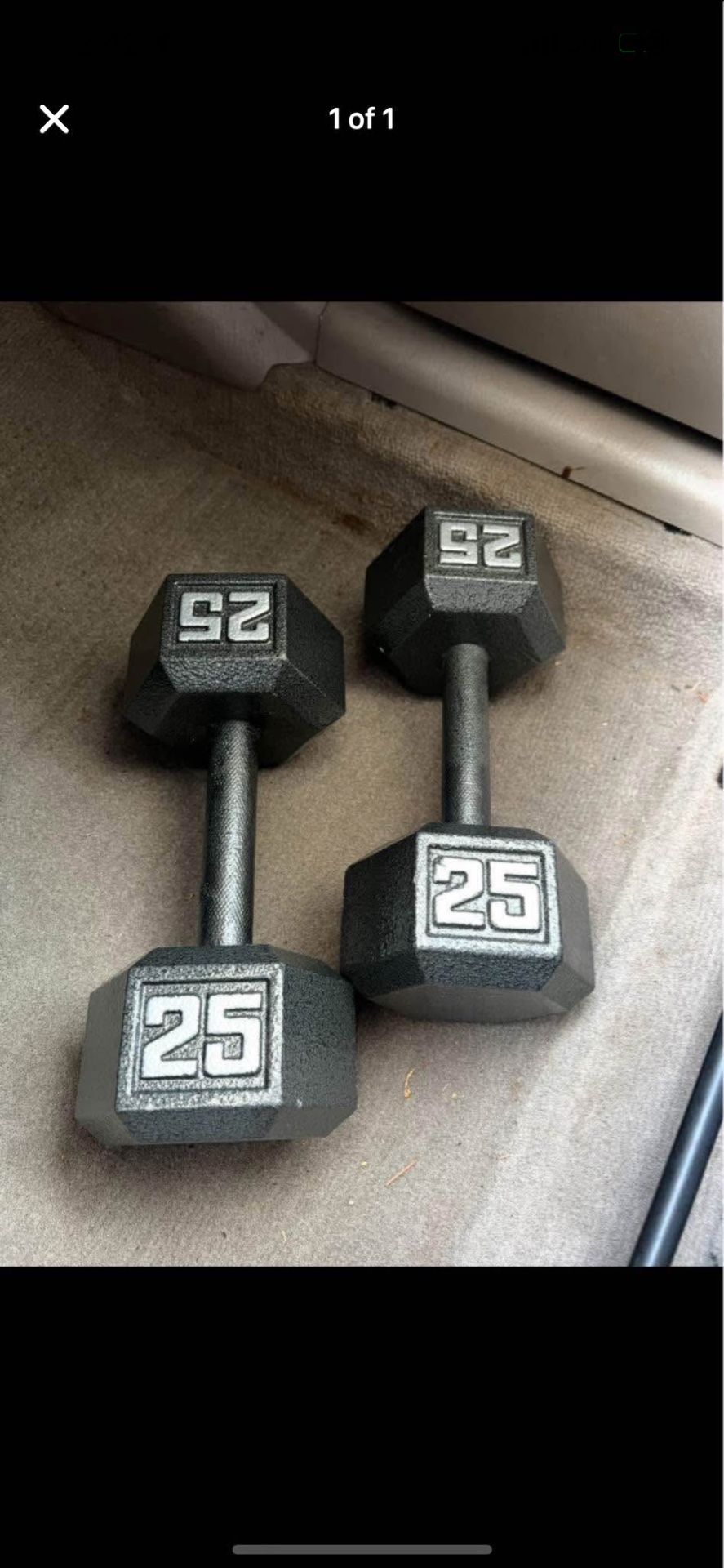 Brand New Dumbbells Metal 25lb Pair