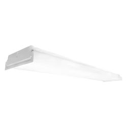 Commercial Electric 1-Pack 4 ft. 5600 Lumens Square Lens Integrated LED White Wrap Light, 4000K (2-Light)