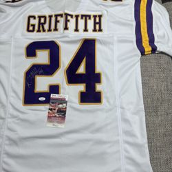 Robert Griffith Signed Autograph Custom Jersey - JSA Coa - Minnesota Vikings
