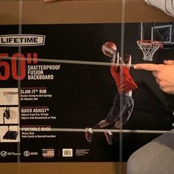 Lifetime Shatter proof 50’ Adjustable Basketball Hoop