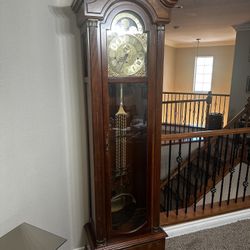 Ornate Grandfather Clock – Vintage Charm, Needs TLC 