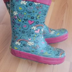 Rubber Rain Boots Toddler Little Girl Size 6, Size 13/1, Size 9