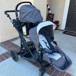 Double Stroller with Car Seat - Morph