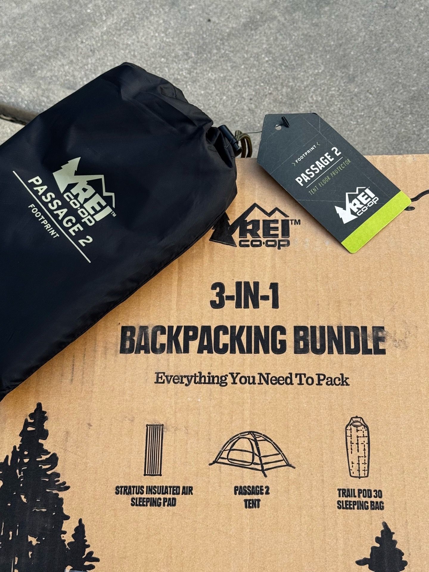 REI Co-op Passage 2 Backpacking Bundle-Brand New