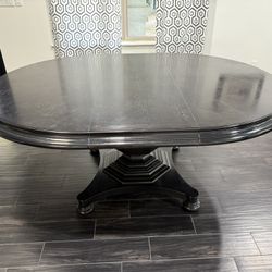 Black Wood Dining Table 